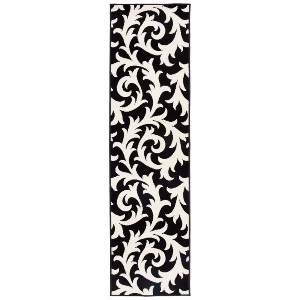 Bravich LTD Filigree Floral Hallway Runner Rug, Black, W: 60 cm, L: 180 cm – 3