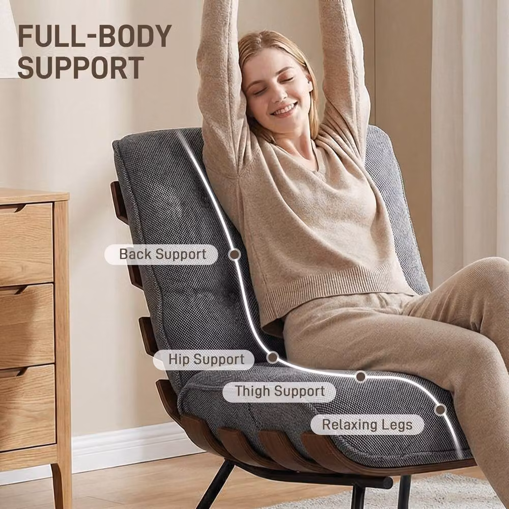 STILVORA Modern Tub Accent Chair with Armrests in Grey and Black – 5