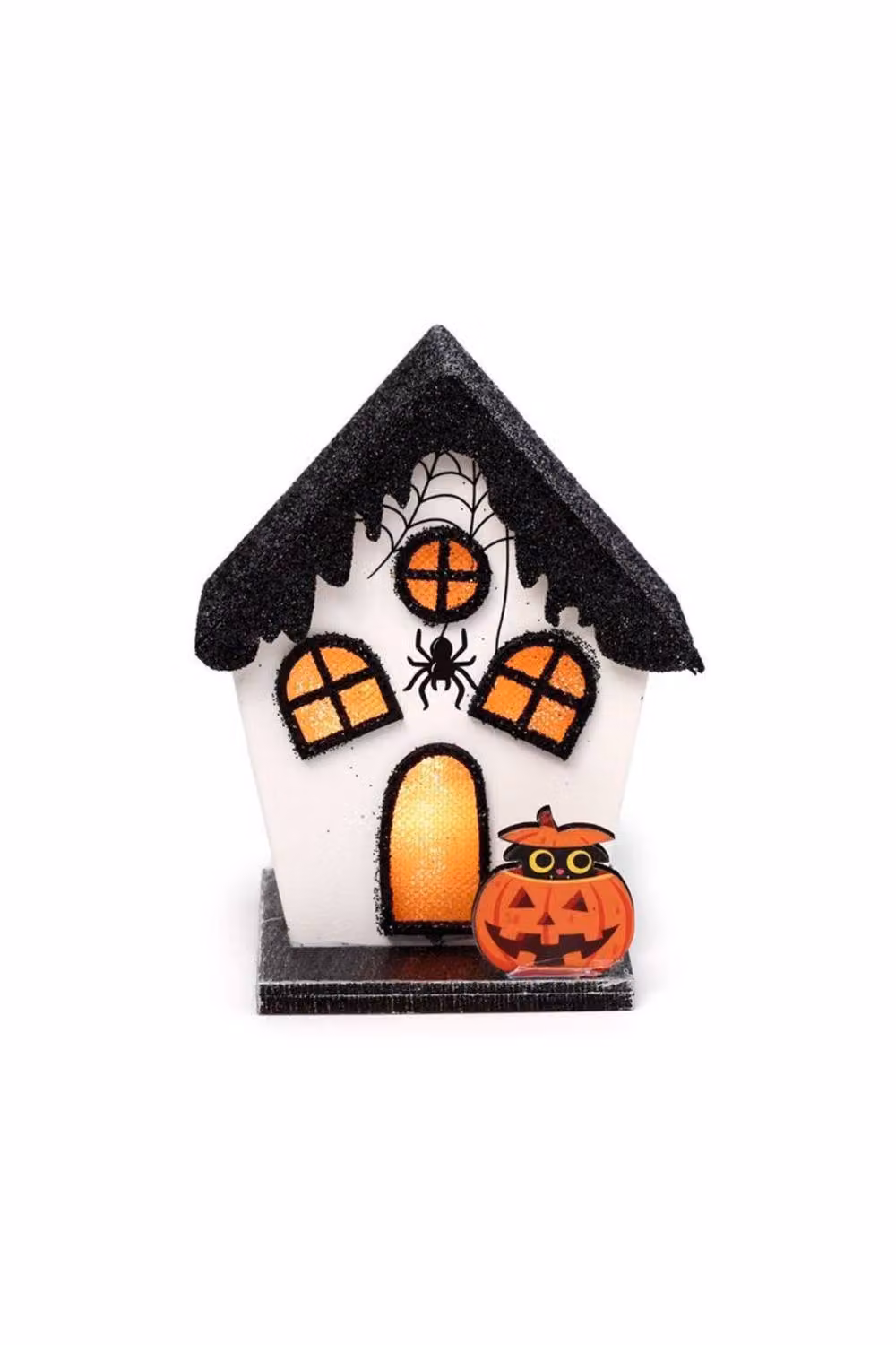KDMD Spooky Spider House Halloween LED Tabletop Decoration in Black – 3