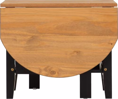 Seconique Santos Drop Leaf Coffee Table in Black and Waxed Pine, W/D/H: 100 x 55 x 45 cm – 3