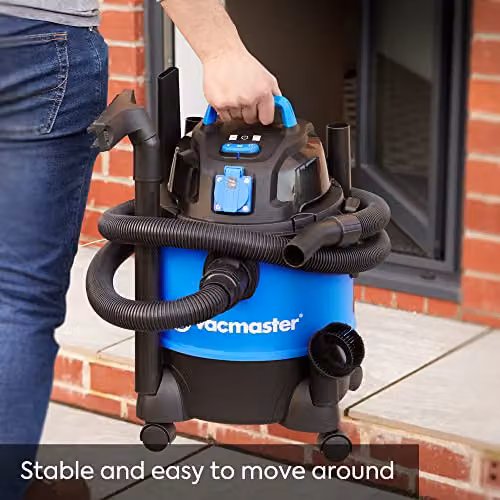 Vacmaster Multi 20 Wet and Dry Vacuum Cleaner with Power Take Off and Blow Function, Blue and Black, 20L – 7