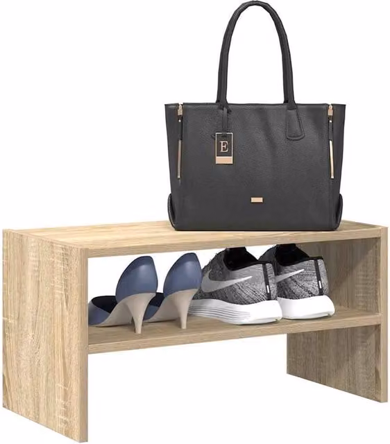 Berkfield Home Stackable Shoe Rack in Sonoma Oak Brown, W: 60 cm, D: 30 cm, H: 30.5 cm