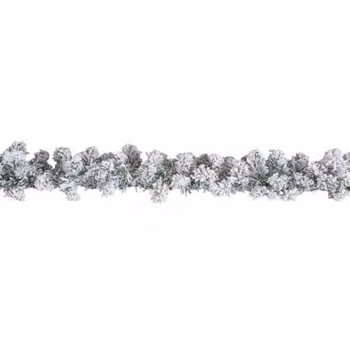 Samuel Alexander 2.7m Imperial Snowy Christmas Garland in White with 180 Tips – 5