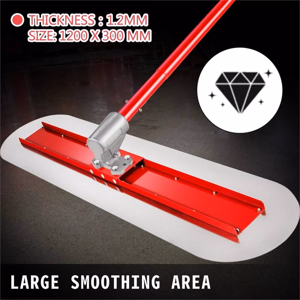 VOGREX Red Concrete Bull Float Manganese Steel Trowel Tool W: 120 cm, D: 30 cm – 3