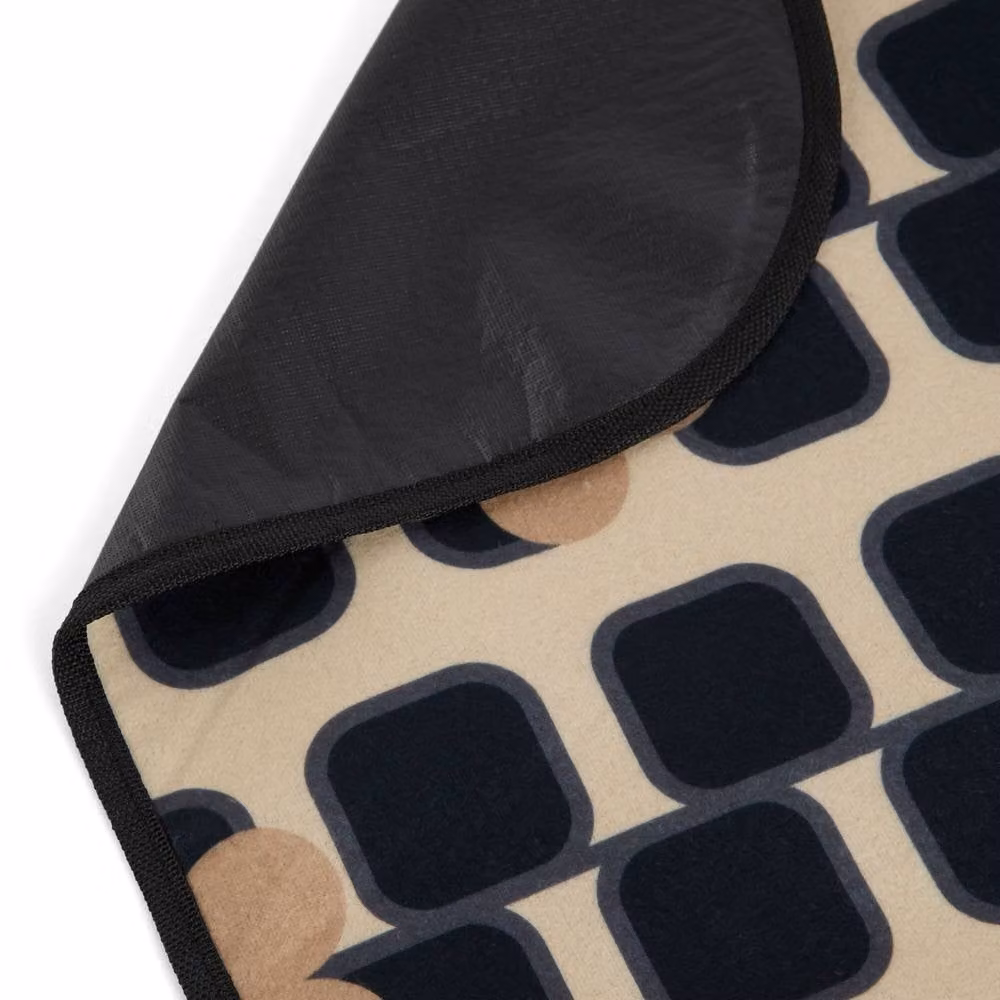 Regatta Orla Kiely Printed Picnic Blanket in Black with Waterproof Underside – 3