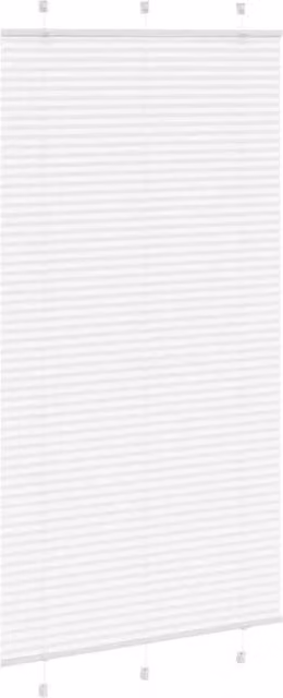 Berkfield Home White Pleated Fabric Blind W: 110 cm, H: 200 cm