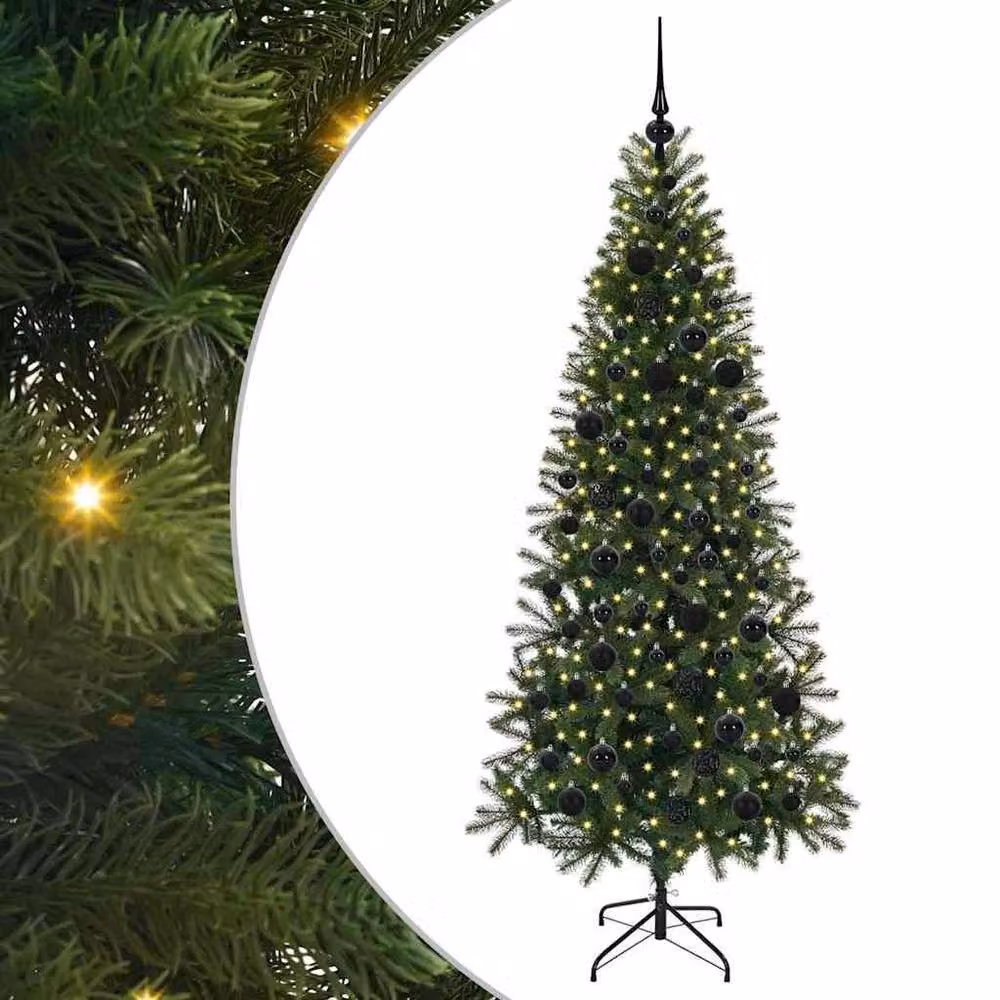 Berkfield Home Elegant Green Artificial Christmas Tree with 300 LEDs, Height: 180 cm – 3