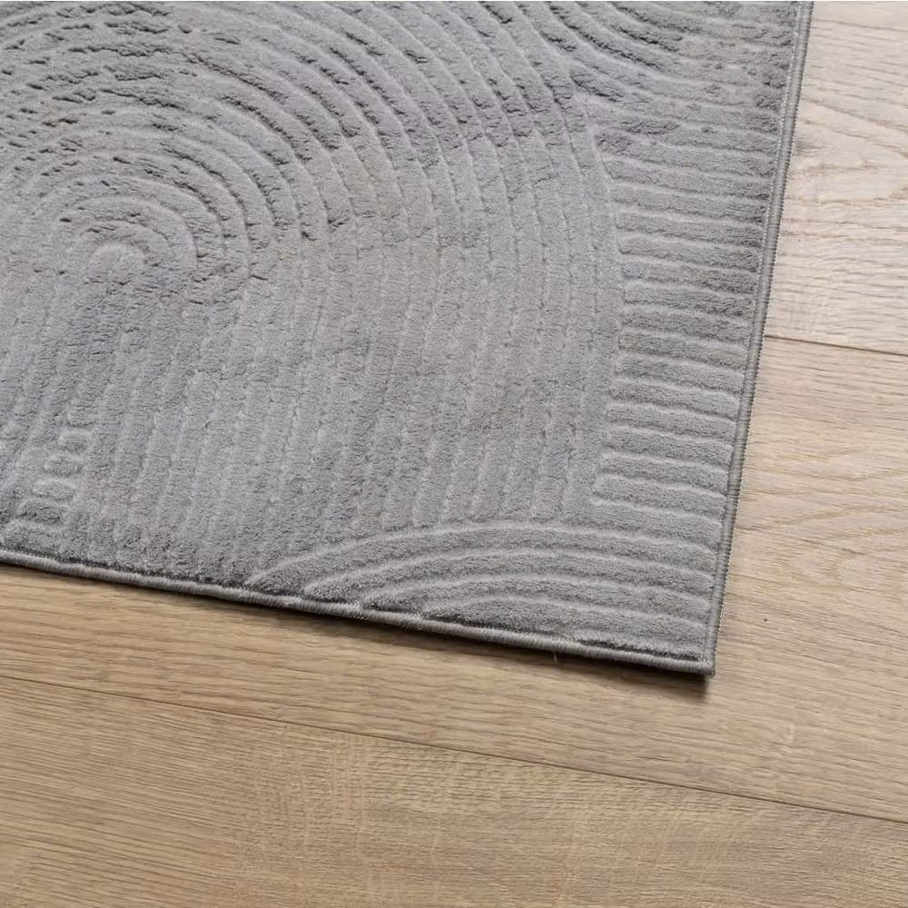 Berkfield Home IZA Short Pile Scandinavian Style Grey Abstract Rug, W: 160 cm, L: 230 cm – 2
