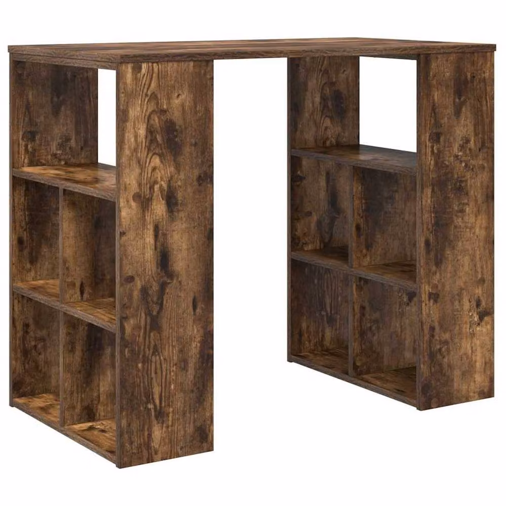 Berkfield Home Modern Corner Desk in Smoked Oak Brown Engineered Wood – 3