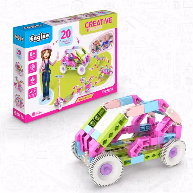 Engino Creative Builder 20 Models Designer Connecting Set in Multicolour