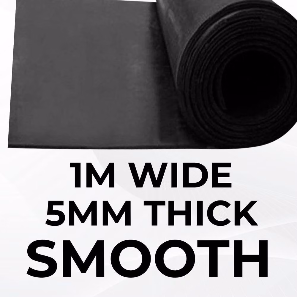 Ark Mat Smooth Rubber Flooring Matting, Black, W: 100 cm, D: 100 cm, H: 0.5 cm – 2