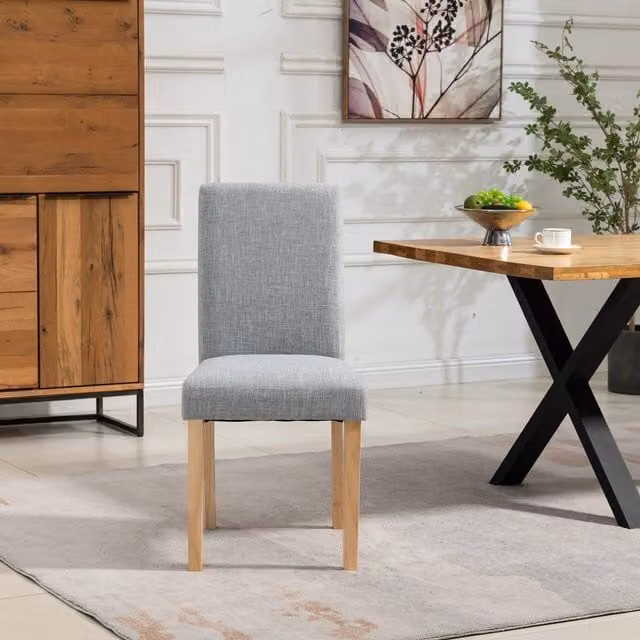 Artemis Home Maiolo Fabric Dining Chairs, Set of 2, Grey