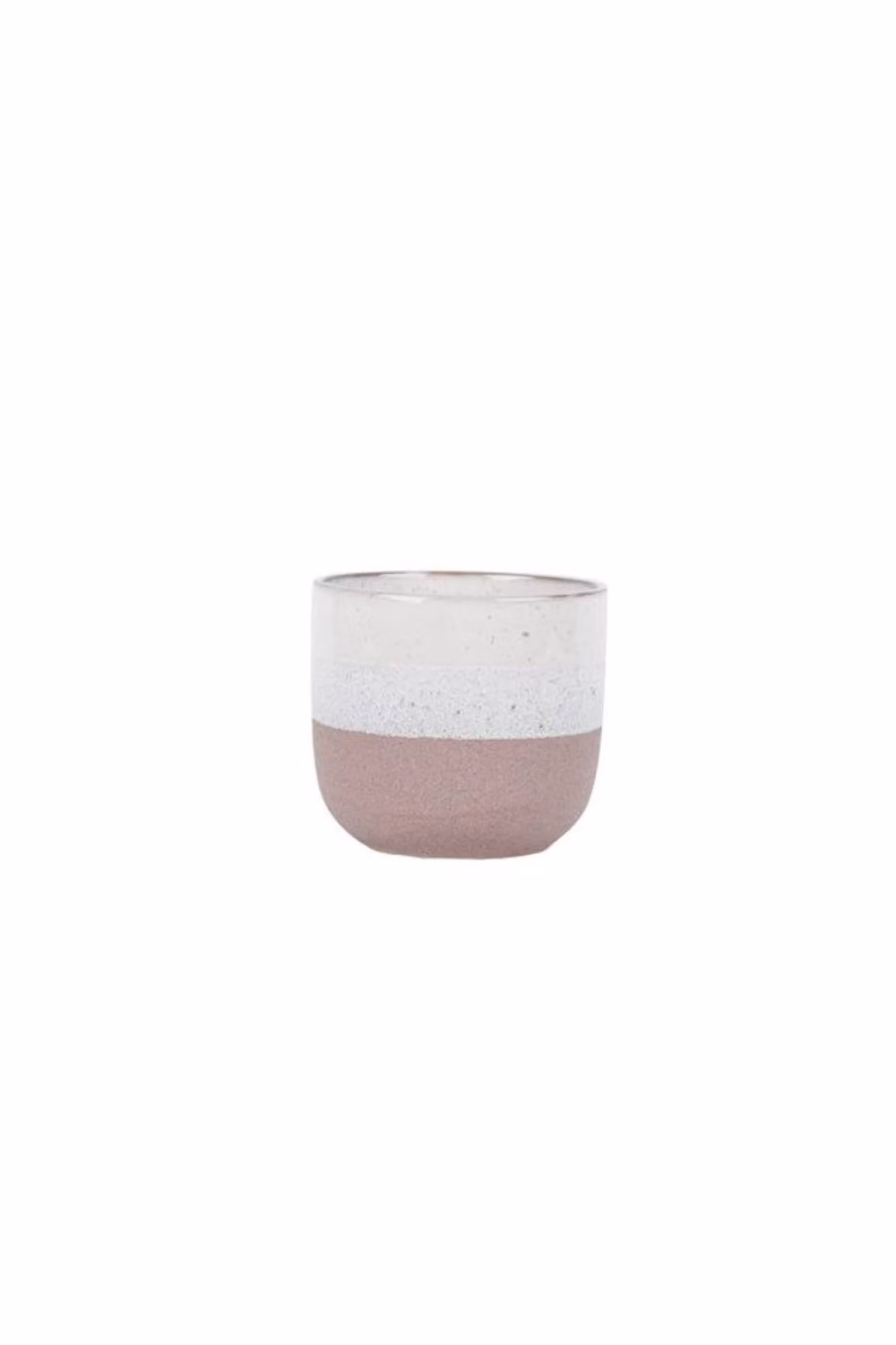 KDMD Hortus Pink and White Bordeaux Stoneware Tabletop Pot, H 13 cm x Dia 14 cm – 2