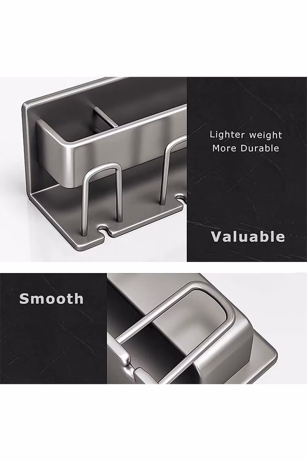 Living and Home Multifunctional Wall Mounted Toothbrush Holder in Grey – 4