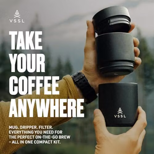 VSSL Nest Pour Over Set in Black Stainless Steel – 3