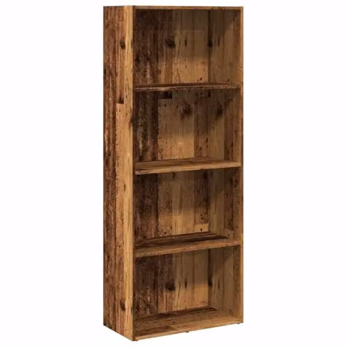 vidaXL Rustic Old Wood Bookcase in Brown, W/D/H: 60 x 30 x 152 cm