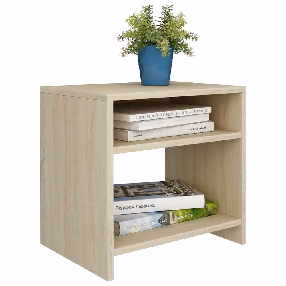 Berkfield Home Bedside Cabinet in Sonoma Oak, W/D/H: 40 x 30 x 40 cm – 2