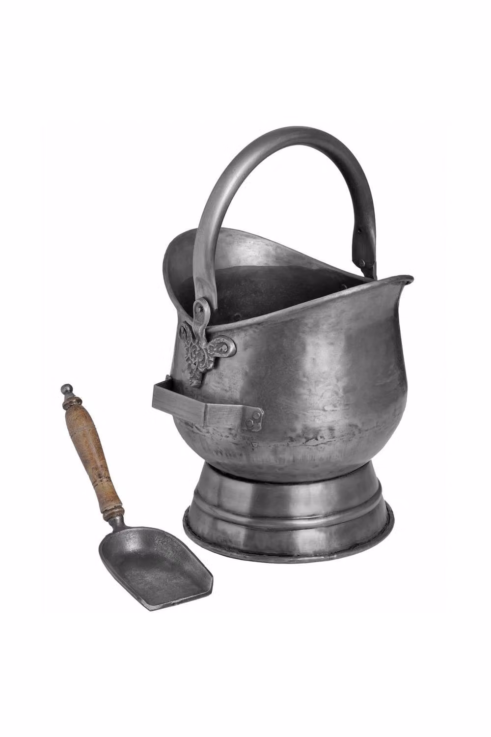 KDMD Antique Pewter Coal Bucket and Shovel Set in Silver – 2