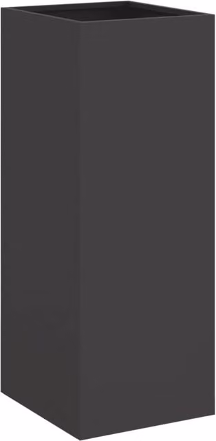 Berkfield Home Steel Planter Tub, Black, W/D/H: 32 x 29 x 75 cm