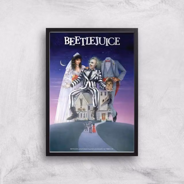 Beetlejuice Multicolour Giclee Art Print on Paper, Size: A2