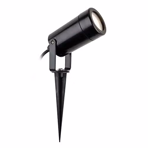 Netlighting Tulsa Black Outdoor Wall and Ground Spike Light, IP44, GU10
