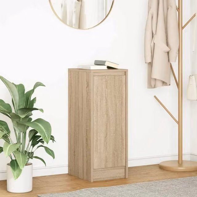 Berkfield Home Sonoma Oak Sideboard in Brown, W/D/H: 29.5 x 34 x 76 cm – 1