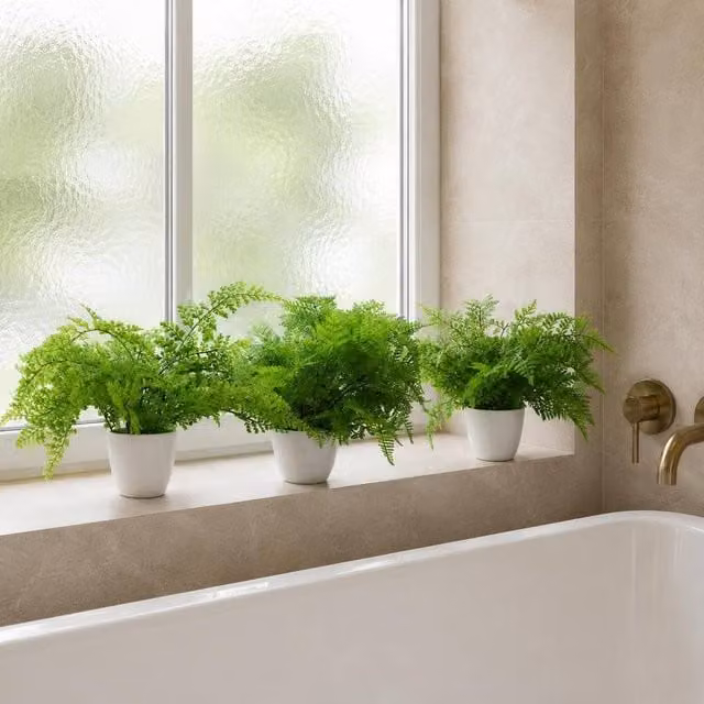 Leaf Design UK Pack of 3 Green Artificial Potted House Plants, Height: 30 cm – 1