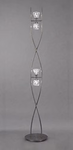Netlighting Iku 4 Light G9 Floor Lamp in Satin Nickel Grey – 2