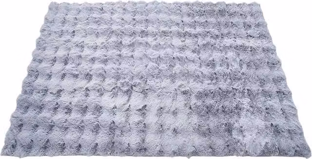 Garden Sanctuary Grey Knitted Faux Fur Throw – 1