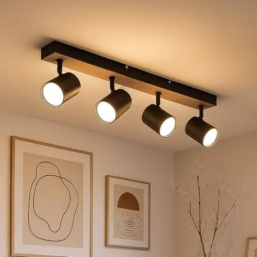 Globo Lighting Robby 4-Light Surface-Mounted Spotlights in Black – 2