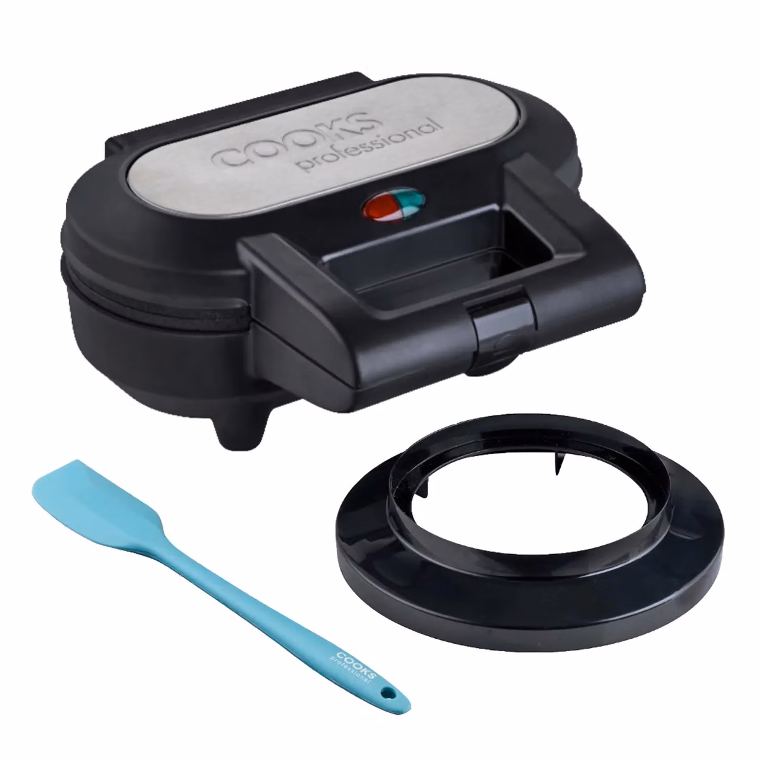 Cooks Professional Deep Fill Pie Maker with Crimping Edge, Spatula and Cutter, 2-Pie Capacity, Black – 5