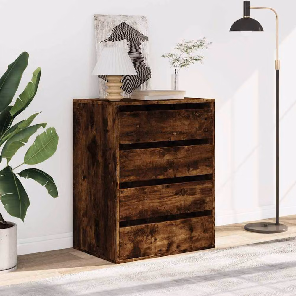 Berkfield Home Corner Chest of Drawers in Smoked Oak Brown, W/D/H: 60 x 41 x 76 cm – 3