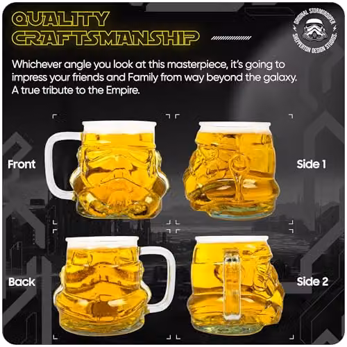 Thumbs Up Original Stormtrooper Beer Glass, Transparent, 600ml – 5