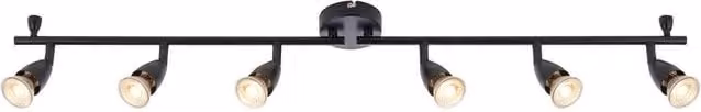 Netlighting Amalfi 6 Light Ceiling Spotlight Bar in Matt Black
