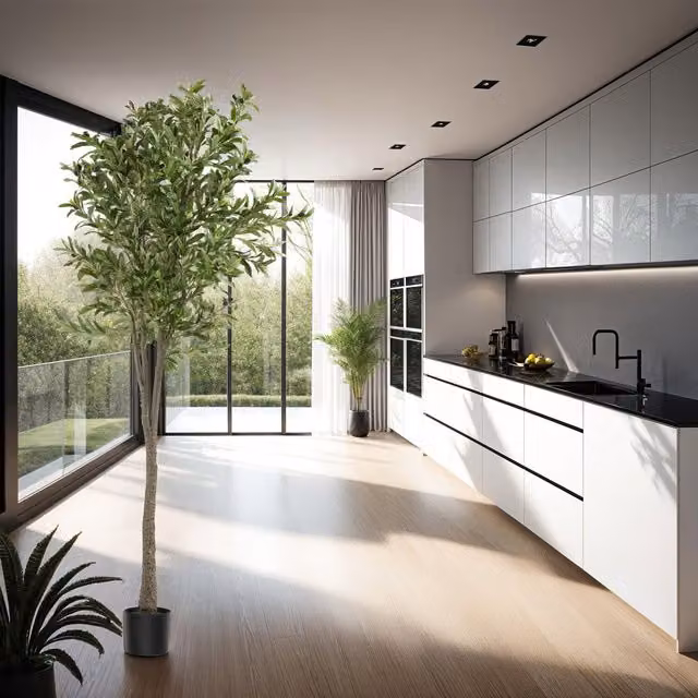 Tectake Artificial Green Olive Tree, Height: 210 cm