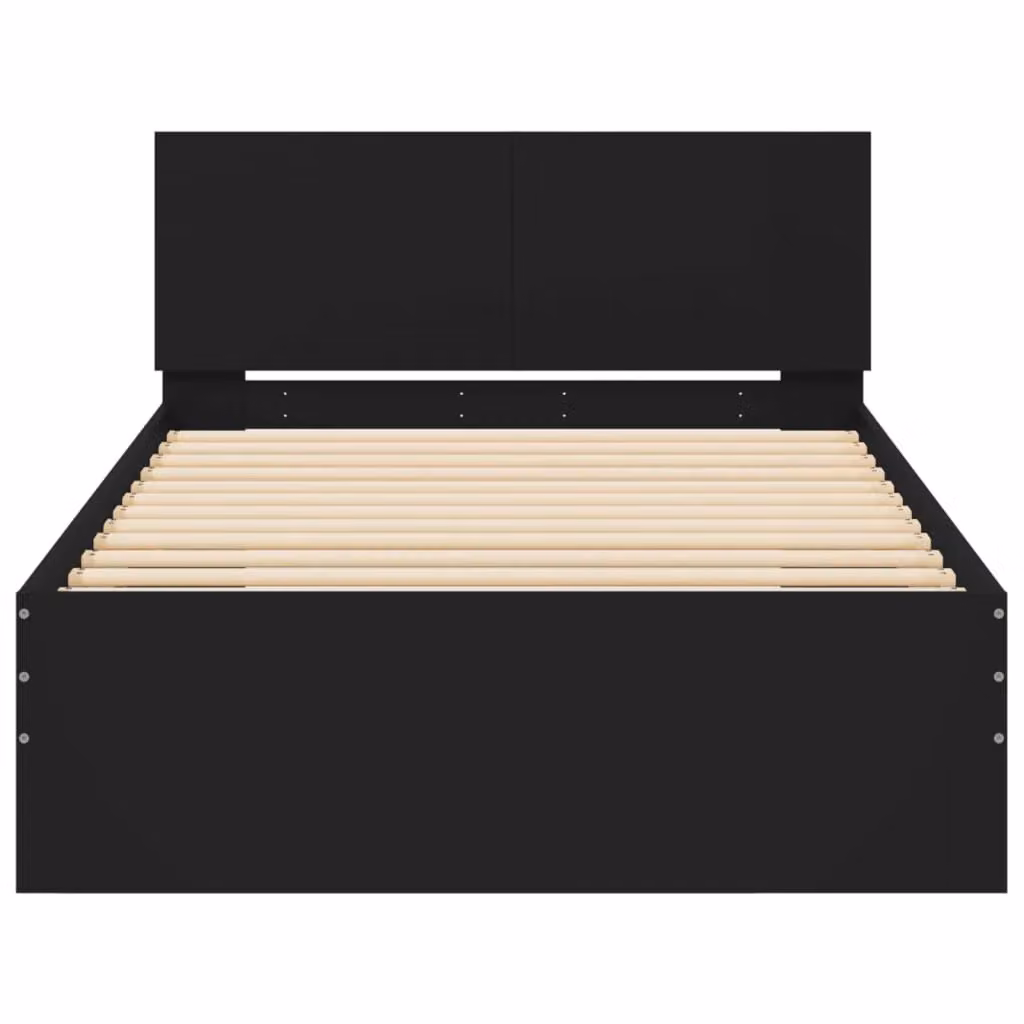Berkfield Home Modern Bed Frame with Headboard in Black, W/D/H: 100 x 200 cm – 3