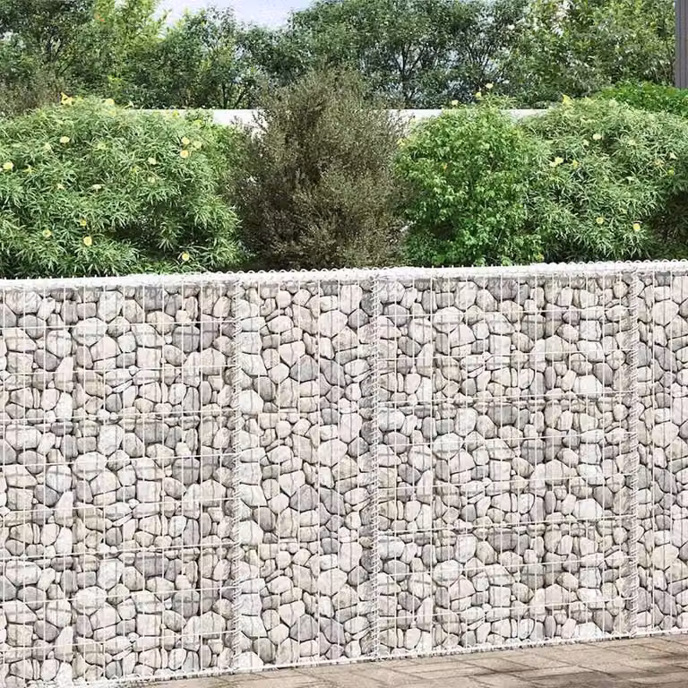 Berkfield Home Trapezium Gabion Raised Bed in Silver Galvanised Steel, W/D/H: 80 x 20 x 100 cm