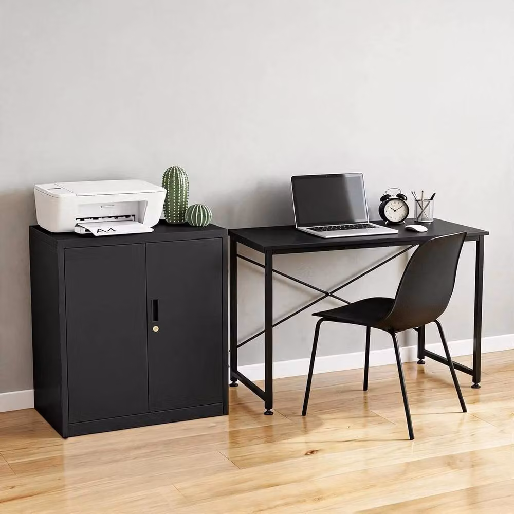 SPETLEK Metal Locking Storage Cabinet in Matt Black – 4