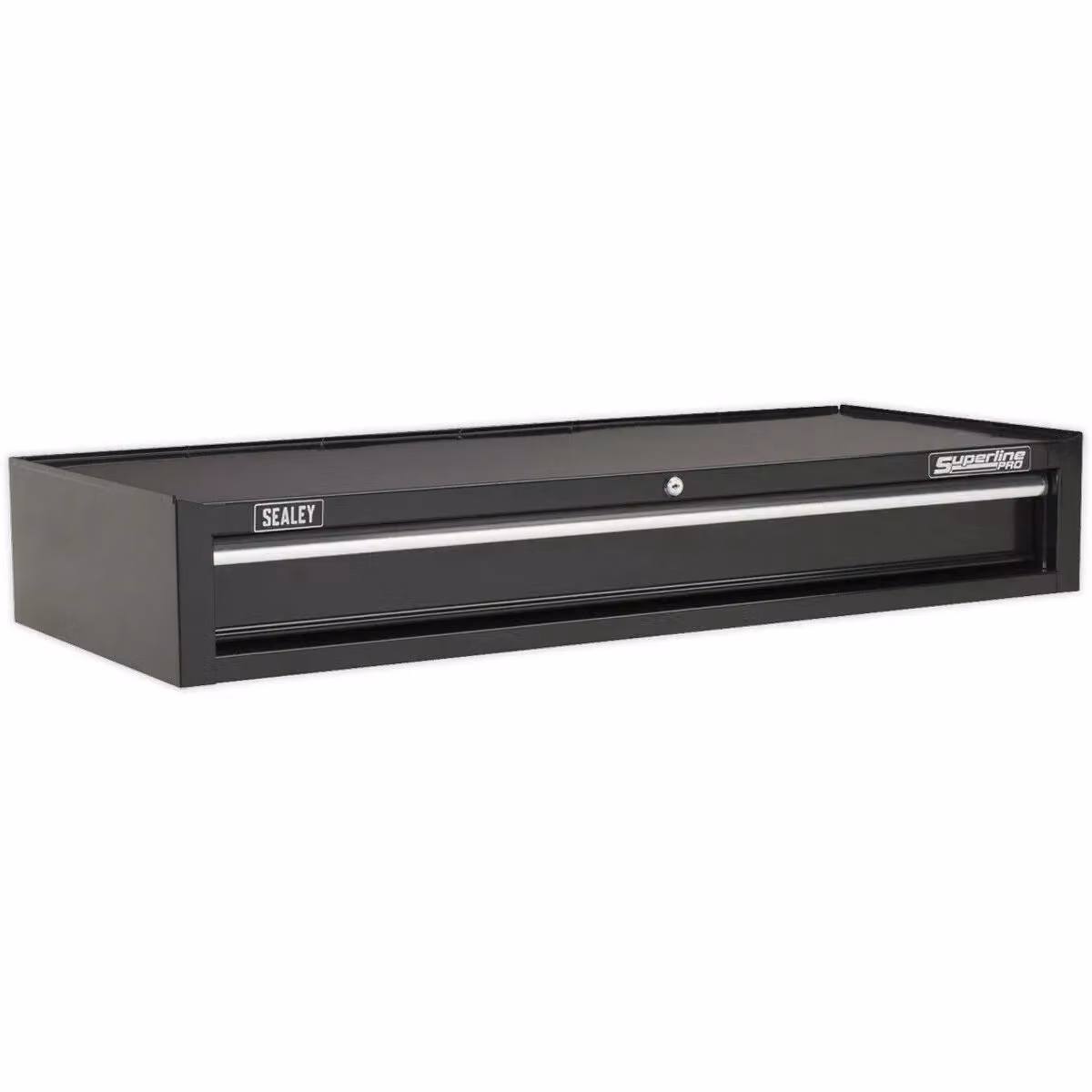 Loops Lockable 1 Drawer Mid-Box Tool Chest Storage Cabinet, Black, W: 103 cm, D: 44 cm, H: 17 cm – 2