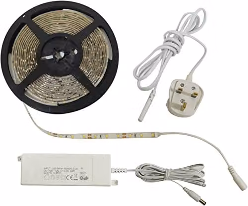 Eagle 12V IP65 Warm White LED Tape Light Kit with In-line Power Supply, 5m – 3