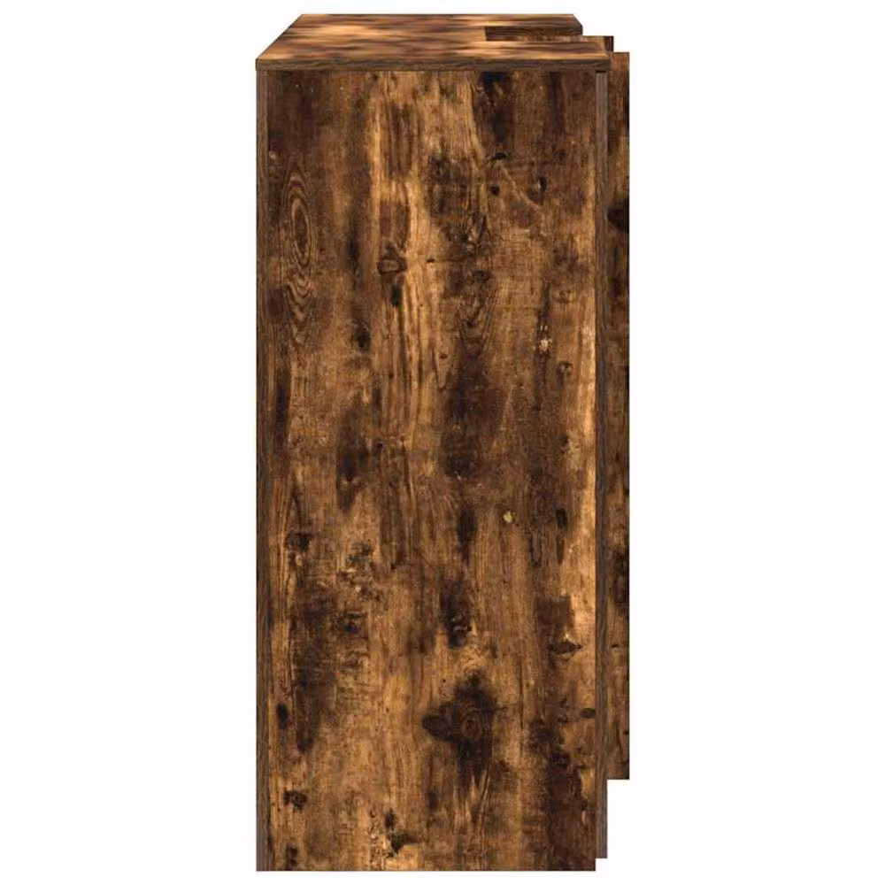 Berkfield Home Smoked Oak Reception Desk in Brown, W/D/H: 155 x 50 x 103.5 cm – 5