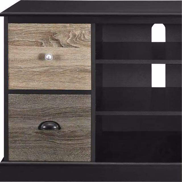 Mercer Multicolour TV Console in Black, W: 120.7 cm, D: 63.5 cm, H: 63.5 cm