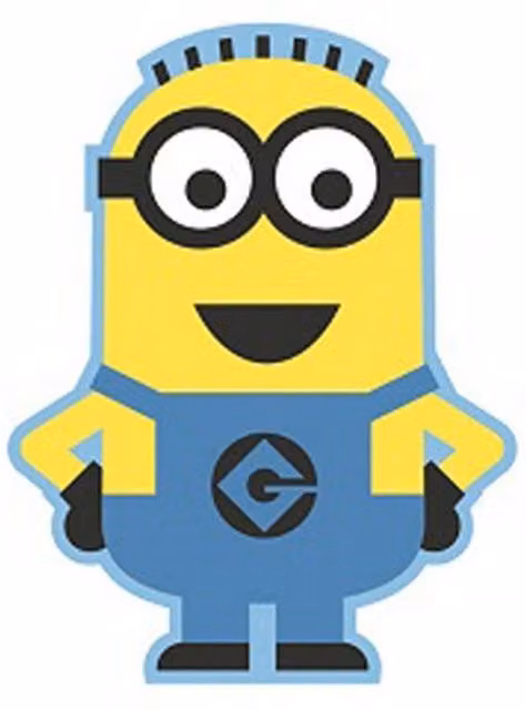 Despicable Me Minions Shaped Kids Floor Rug in Yellow and Blue