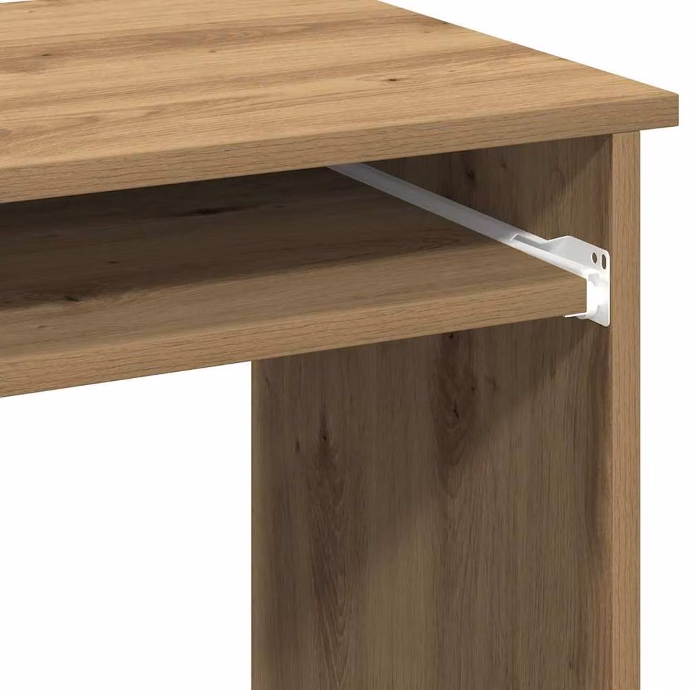 Berkfield Home Artisan Oak Decorative Writing Desk with Shelves in Brown, W/D/H: 84 x 40 x 78 cm – 6