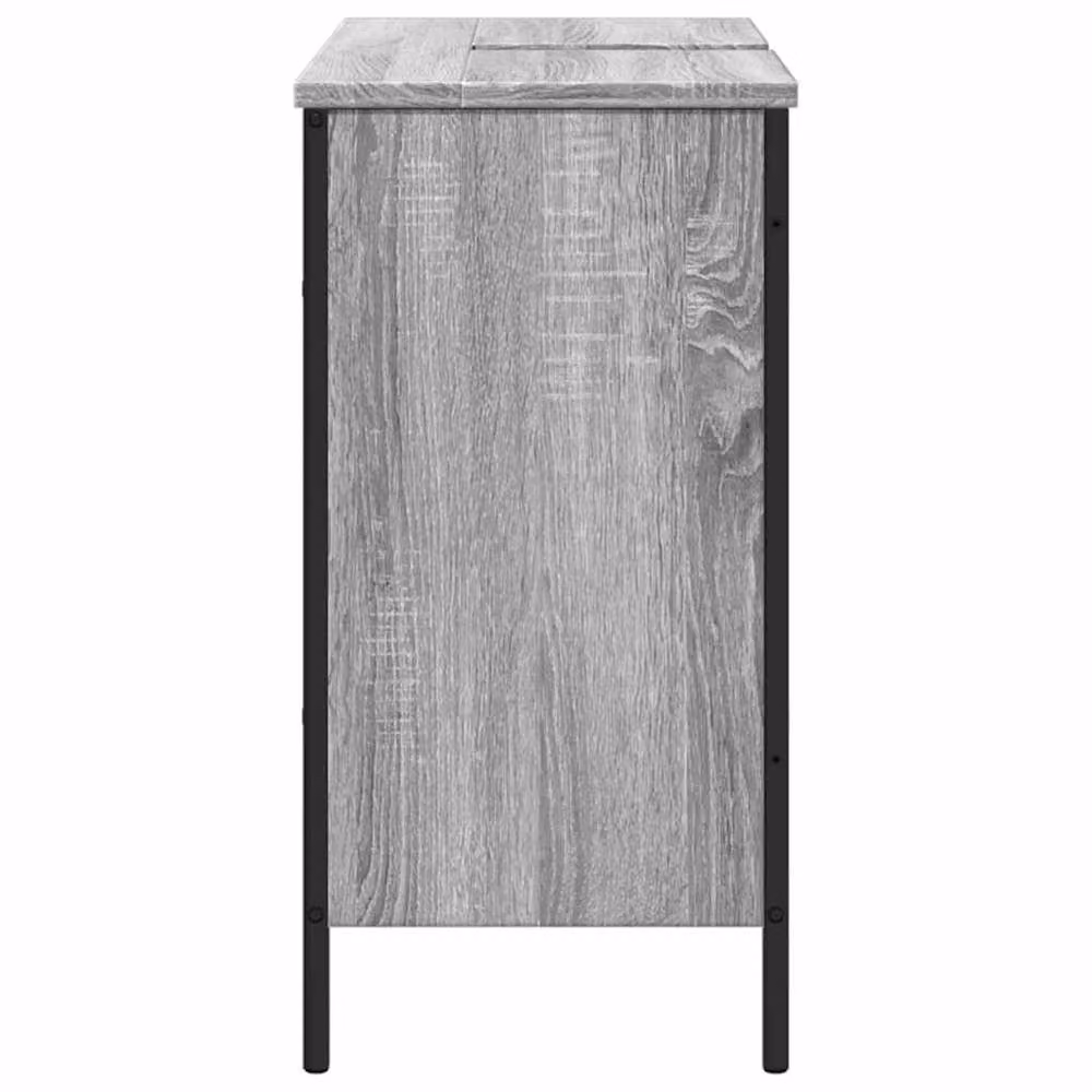 Berkfield Home Sturdy Bathroom Sink Cabinet in Grey Sonoma, W/D/H: 80 x 30 x 60 cm – 3