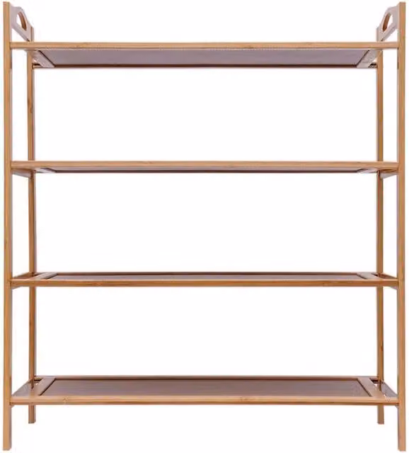 Havendro 4 Tier Bamboo Wood Shoe Rack in Brown