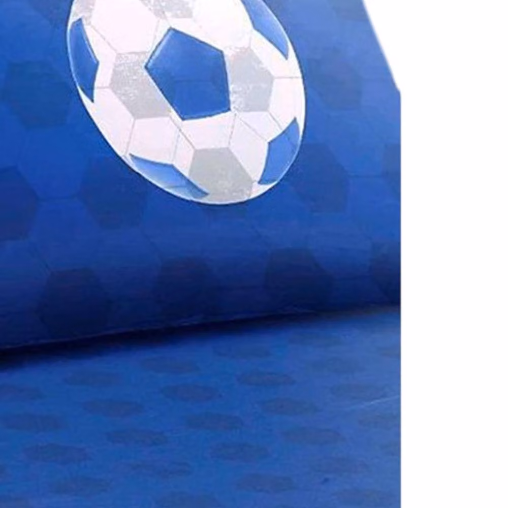 Floso Football Fitted Sheet and Pillowcase Set in Blue, W/D/H: 90 x 200 cm – 2