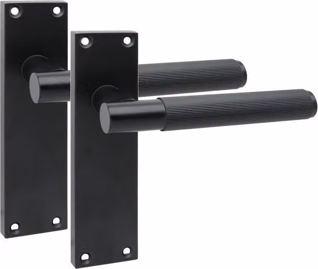 Golden Grace Matt Black Door Handle Set of 5 Pairs