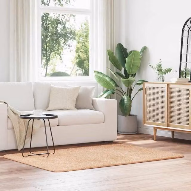 Berkfield Home NAVARRA Shaggy High Pile Rug, Beige, W: 120 cm, L: 170 cm