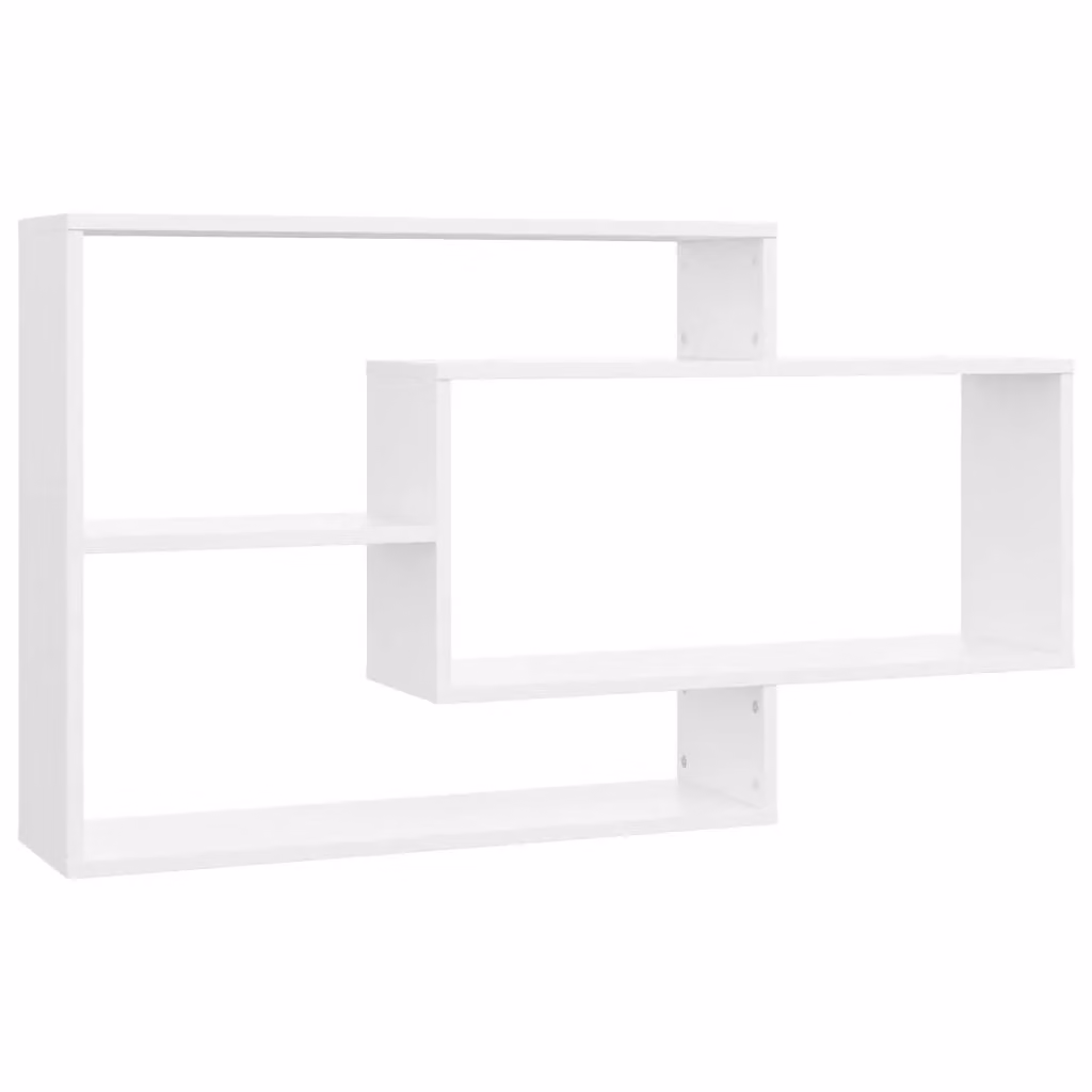 Berkfield Home Wall Mounted Shelf in White, W/D/H: 104 x 20 x 58.5 cm – 2